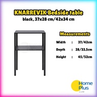 HomePlus ️ KNARREVIK Bedside table black 37x28 cm 42x34 cm