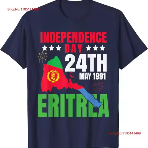 Happy Independence Eritrea Eritrean Flag Map T Shirt vintage Washed Versatile homme graphic Casual B