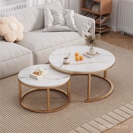 Small Small Apartment Combination Household Sofa Luxury Coffee Table Balcony Living Room Round Simpl
