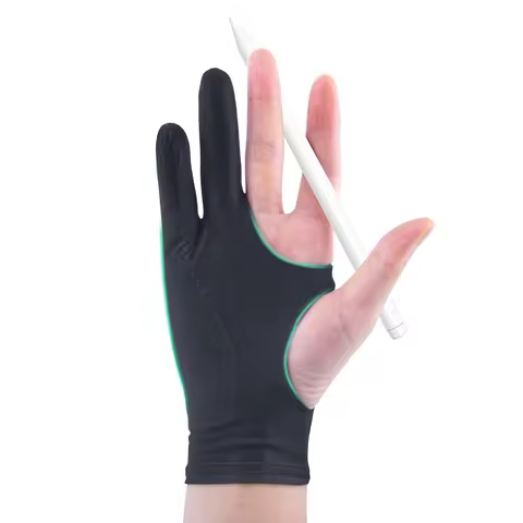 ANKNDO Two Finger Anti-fouling Glove For Artist Drawing & Pen Graphic Tablet Pad Pen Palm Rejection 