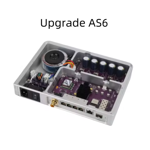 NEW Upgrade LHY AUDIO AS6 SW6-SFP 6-Port Hifi Audio Ethernet Switch Network Switch DC Powered with S