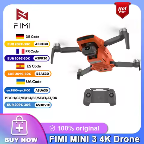 FIMI MINI 3 Drone 4K Super Night Video 9km 3-axis Gimbal 249g Ultralight Design Smart Tracking CO CE