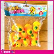 Set of 9 large-sized squeaky bathroom toy ducks for babies