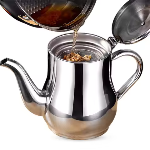 Cooking Oil Filter Pot Container Oil Separator Bottle Stainless Steel Storage Pot Oil Tank With Filt