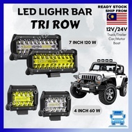 GBS AUTO 4’’ 7’’ 60/120W LED Work Light Bar Spot Driving Lamp Strobe Flashing Light Waterproof 12V-2