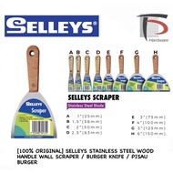 [100% ORIGINAL] SELLEYS STAINLESS STEEL WOOD HANDLE WALL SCRAPPER / BURGER KNIFE / PISAU BURGER