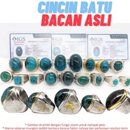 Cincin Batu Bacan Asli / Batu permata Akik Bacan / Cincin Batu Lelaki / Cicin