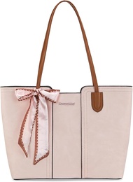 Montana West Tote Bags For Women กระเป๋าถือขนาดกลางพร้อมผ้าพันคอ