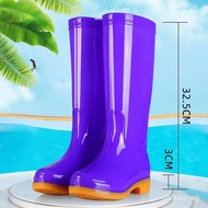 QY1High Non-Slip Fleece-lined Cotton-Padded Rain Boots Waterproof Rain Boots Barrel Rubber Shoes Shoe Cover Rubber Boots