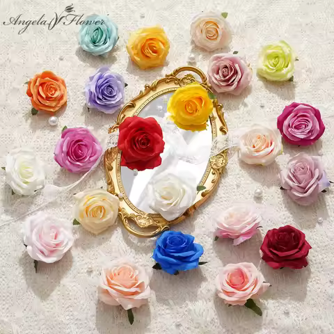 5Pcs/lot High Quality Artificial Rose Flower Head For Decoration Wedding Floral Arrangement Accessor
