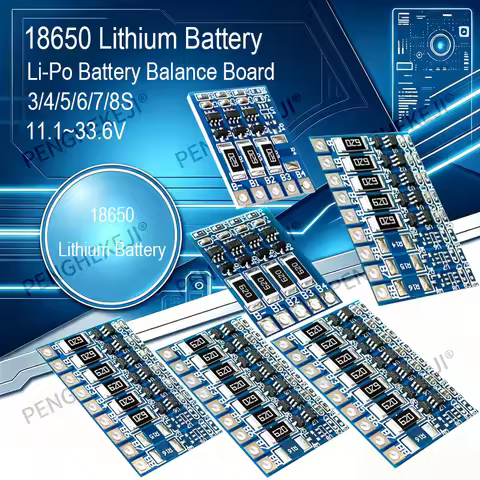 1PCS 3S/4S/5S/6S/7S/8S 3/4/5/6/7/8 Series Balance Board for 18650 & Polymer Batteries, 11.1~33.6V, 8