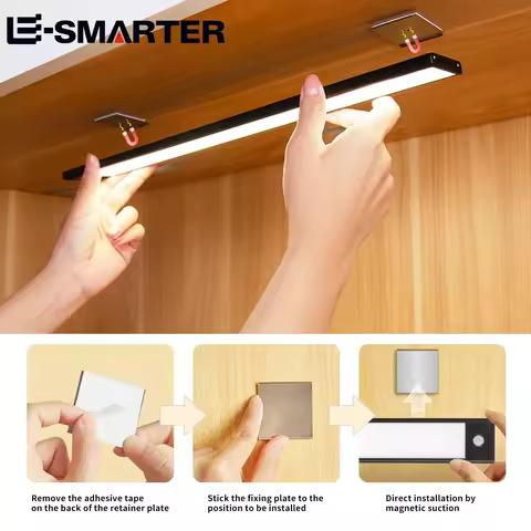 Cabinet Light USB Rechargeable Motion Sensor Led Light for Kitchen Wardrobe Cabinet Lighting 20cm/30
