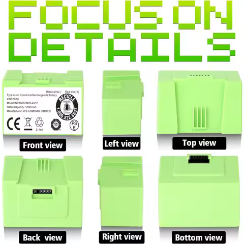 14.4V 5000mAh Li-ion Battery Pack Compatible with iRobot Roomba e5 e6 i3 i3+ i4 i4+ i7 i7+ Robot Vac