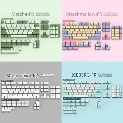 FR Keycaps PBT XDA Keycap For Cherry MX Switch Gaming Mechanical Keyboard GMK67 Dye Sub French Key C