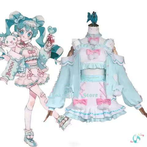 PJSK MikuxCinnamonn Cosplay Coral Fleece Clothing Costume Project Sekai Diva Singer Lolita Dress Gam