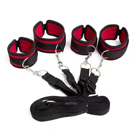 Nylon BDSM Toys Bundle Bondage Set Harness Ankle Handcuffs Adult SM Toys Products for Couple