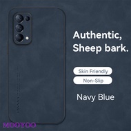 Case OPPO Reno 5 5Pro 5G Soft Phone Case Camera Protection Sheep Bark Cover Leather Casing For OPPO Reno5 Reno5Pro Reno 5 Pro CPH2145 CPH2201