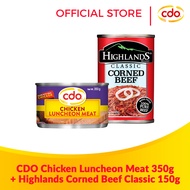 CDO Chicken Luncheon Meat 350g and HIGHLANDS Classic Corned Beef 150g Bundle