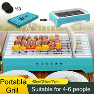[free charcoal] Portable Camping Barbecue Grill Pan,Disposable Bbq Grill Suitable for 4-6 People