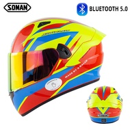 New Motorcycle Cycling Helmet Built-in Bluetooth Headset Helmet Touch Adjustment 96Q