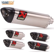 รถจักรยานยนต์ท่อไอเสียท่อ Escape Moto Akrapovic Canister End ท่อ DB killer คาร์บอนไฟเบอร์ 350 มม. 39