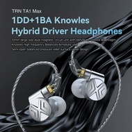 TRN-TA1 max 一圈一鐵樓氏圈鐵耳機 1DD+1BA Knowles Hybrid Driver Earphones trn ta1 max樓氏33518動鐵8mm雙磁路動圈2-pin s接頭