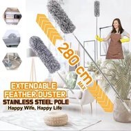 ATLAS Premium 280cm Microfiber Duster Bulu Ayam Boleh Dilentur Boleh Dipanjangkan Boleh Dibesarkan T