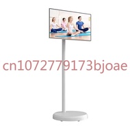 22-Inch TV On Wheels, 1080P Portable Screen Monitor, Android12, Full Swivel Rotation, Built-In Batte