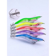 jack way Open up Electronic Shrimp Wood Shrimp Squid Hook Lure Bait Double Umbrella Hook LED Light O