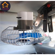 12V/24V Clip-On Car Fan Portable Mini Vehicle Cooler Window Dashboard Oscillating Cooling Fans