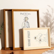 Retro Solid Wood Photo Frame Wall Hanging a4 Oil Painting Frame Empty Frame Mounting Children 4k8k S