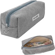Corduroy Fabric Pencil Case Portable Storage Bag Pencil Case with Large Capacity Pencil Case with Pr