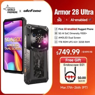 Ulefone Armor 28 Ultra 5G AI Rugged Phone 1TB ROM+32GB RAM Android Smartphone AMOLED 6.67" 10600mAh 