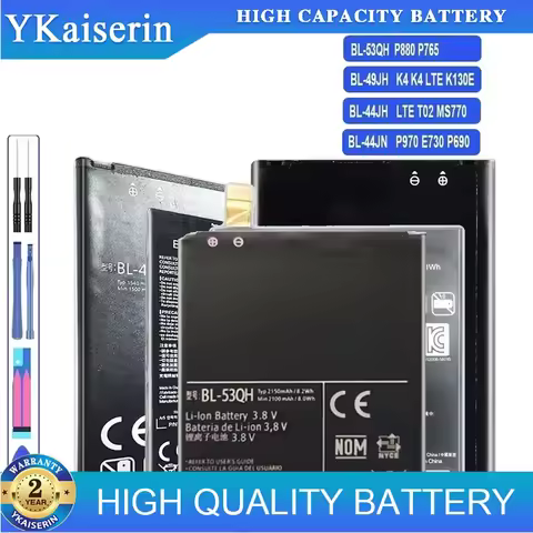 BL-44JH BL-44JN BL-44JR BL-49JH BL-53QH Battery for LG P705 L4 E440 P970 MS840 L5 P690 L40 SU540 K3 
