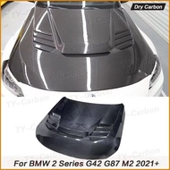 V Style M2 G87 Real Carbon Fiber Front Engine Bonnet Hood Cover Bodykit for BMW M2 G87 2 Series G42 