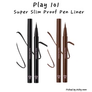 #K-DAISO COSMETIC# Play 101 by ETUDE Super Slim Proof Pen Liner | 0.03mm Waterproof Eyeliner | Black