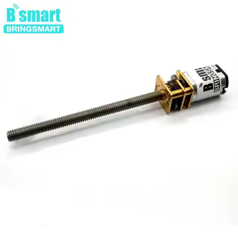 Bringsmart Threaded Shaft M4 55mm DC Gear Motor 5/30/50/100/200/500/1000rpm Mini Electric Screw Redu