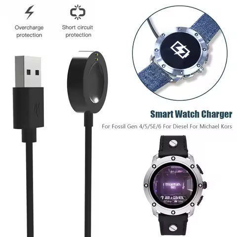 Smart Watch Magnetic Charger Cable for Fossil Gen6/Venture/Explorer/Diesel Power Stand Sport Watch M