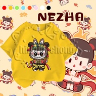 💝2025 New Labubu & Nezha Nebubu Tshirt The Movie Nezha2 Tshirt for Kids Unisex 100-150cm 04