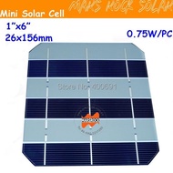 Murah 300Pcs 0.75W 26X156Mm 1X6 3Bb Small Monocrystalline Solar