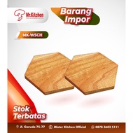 (MAHONI) HEXAGONAL WOODEN COASTER FINE WOODEN COASTER/ COASTER - H