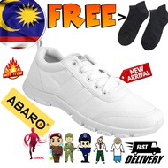 ABARO / Kasut Sukan Sekolah Putih / White Sport Shoes