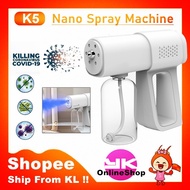 (Ship Out Selangor)Genuine Nano Spray Gun K5 Wireless Nano Atomizer spray Disinfection spray Gun Sanitizer spray machine