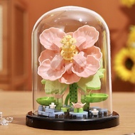 Flower Building Blocks Preserved Flower Children Assembled Building Blocks Toys Sunflower Hibiscus P