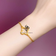 [GELANG TANGAN] SINGLE CLOVER GOLD EMAS AKSESORIS WANITA PEREMPUAN HADIAH PACAR ANNIVERSARY GIFT ANT