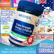 Yes BILL AUSTRALIA Wagner Fish Oil 3000mg 150 Wagner Triple Strength Omega-3 Fish Oil Standard Chemi