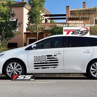 Flag cutting sticker, cool flag sticker, flag hood sticker, cool American flag sticker