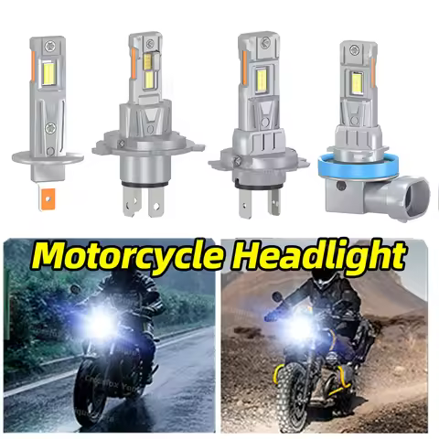 1PC H1 H4 H7 LED H11 Motorcycle Headlight 9003 HS1 H4 hi/lo Bulb Motor Headlamp For BMW Yamaha Ktm K
