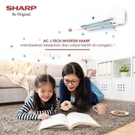 SALE TERMURAH !!! AC SHARP 1PK - AH-XP10UHY - INVERTER PLASMA + PASANG