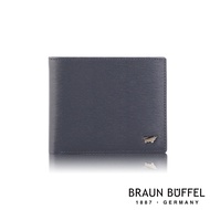 【BRAUN BUFFEL 德國小金牛】台灣總代理 波索 5卡透明窗皮夾(網路限定)-藍色/BF386-316-NY